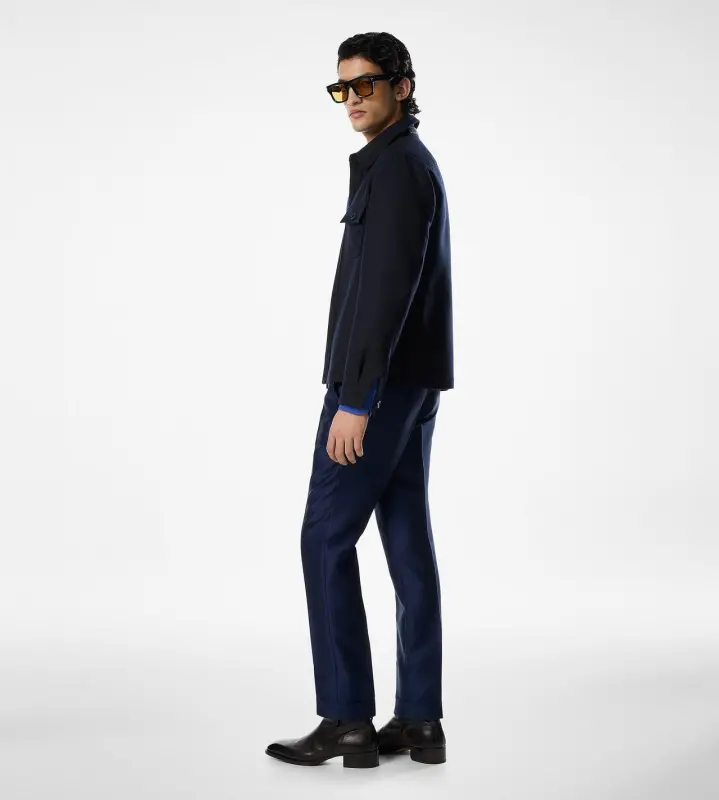 LIGHT WOOL CHEST POCKET OUTERSHIRT online